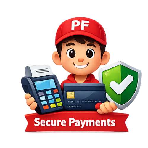 3D cartoon character holding a credit card and security shield representing secure PayFast payments.
